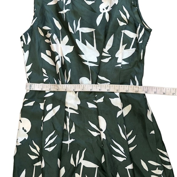 Marni 100% Silk Green Floral Tea Dress Women’s Size 2 Italian Flouce Feminine - Picture 9 of 16